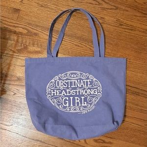 JANE AUSTEN “OBSTINATE HEAD STRONG GIRL” CANVAS TOTE BAG